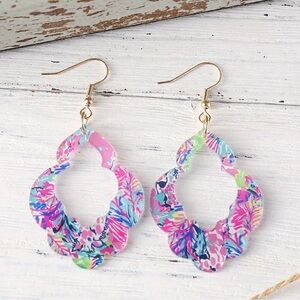 Floral Patterned Earrings